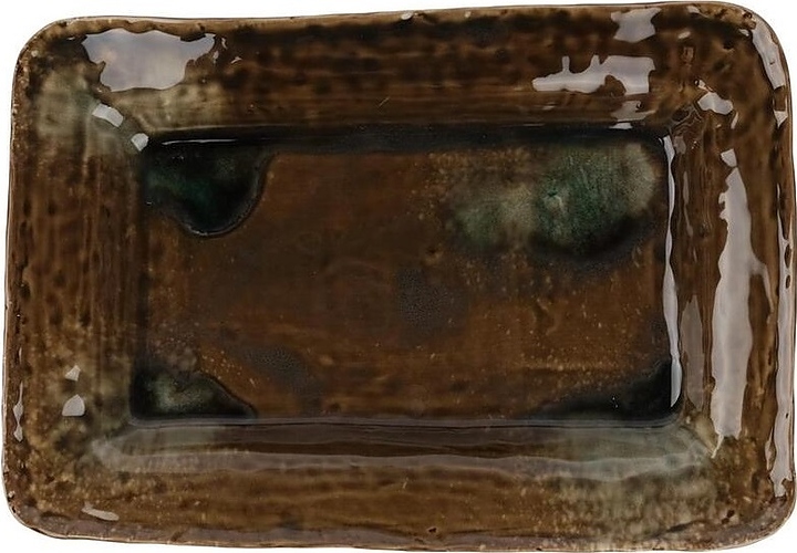 Блюдо сервировочное P.L. Proff Cuisine Dark Brown Frutti di Mare B240130531-2406B 600 мл 31х21,5 см h=4,8 см (керамика)