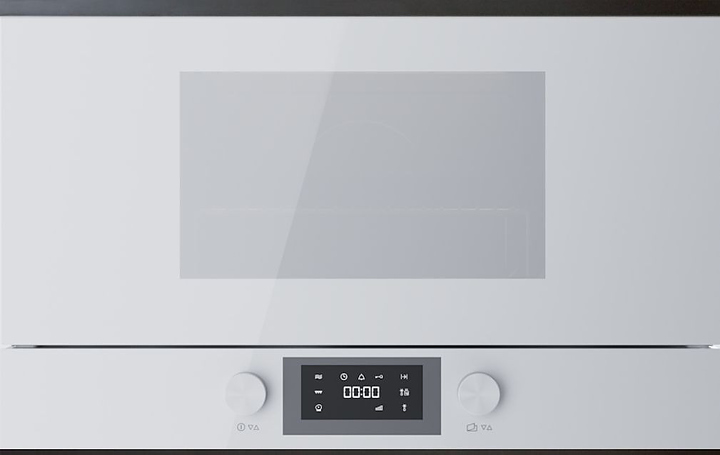 Встраиваемая микроволновая печь Kuppersbusch MR 6330.0 W2 Black Chrome 2.5 кВт 22 л 595х334х390 мм белое стекло