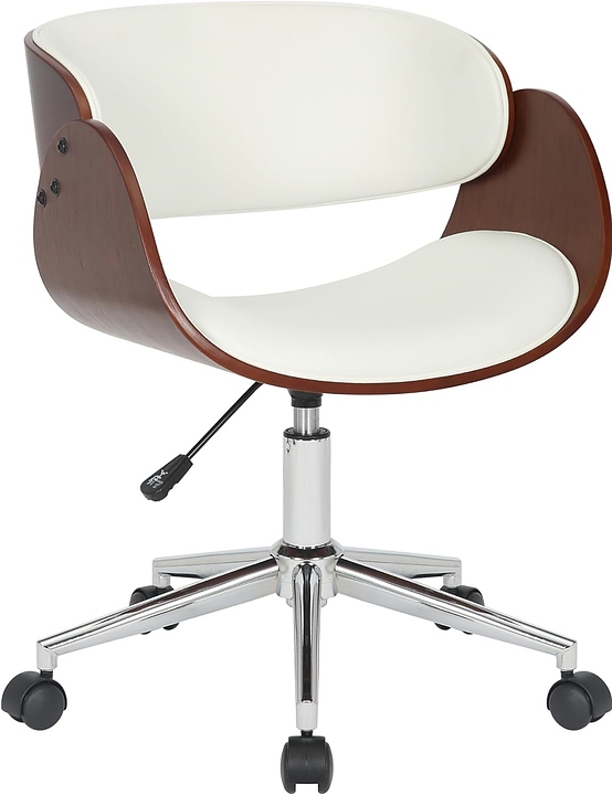 Стул компьютерный Hesby Unity Zenith (полимер / фанера / металл) черный / белый / коричневый / хром