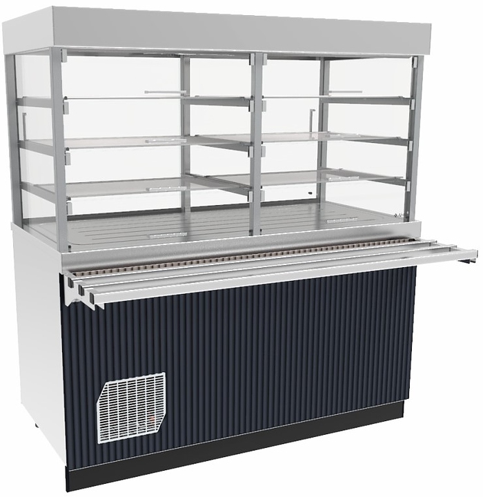 Прилавок-витрина холодильный Abat Сэйла ПВВ(Н)-70Е-С-03-НШ волна