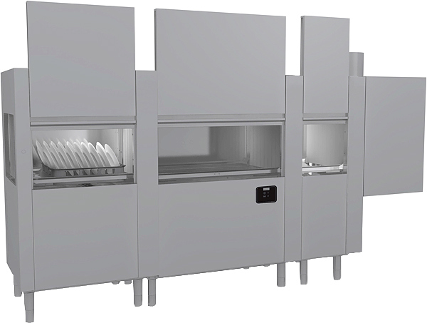 Машина посудомоечная конвейерная Krupps Evolution EVO421 ESX, дозатор моющего и ополаскивающего средств, дополнительный тэн бойлера 9,5 кВт