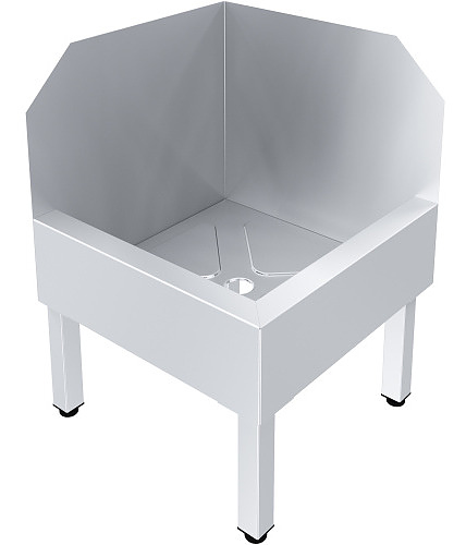 Ванна моповая ПищТех 00-00003280 600х600х700 мм нержавеющая сталь