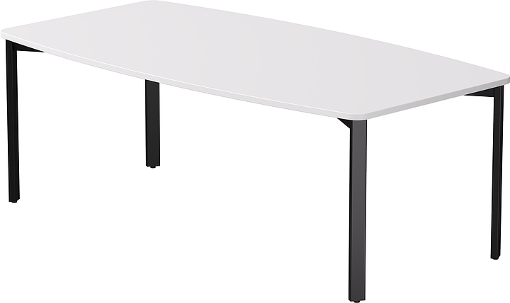 Стол переговорный Everprof EVO 2100х1100x755 мм (ЛДСП / металл) белый / черный