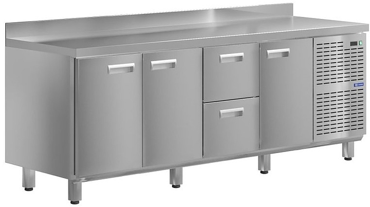 Стол холодильный KAYMAN КСХ-1121/70 (3 двери, 2 ящика)