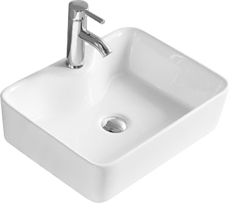 Раковина накладная Mira MR-8025A 48х37 см, с отв. под смеситель, керамика