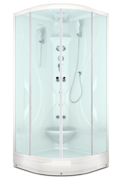 Душевая кабина с гидромассажем и блоком управления Domani-Spa Elegance DS01E99LAM10 90х90 см