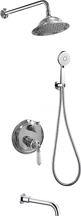 Комплект душевой Bronze de Luxe Perse NT9055-OR-3 встраиваемый, хром