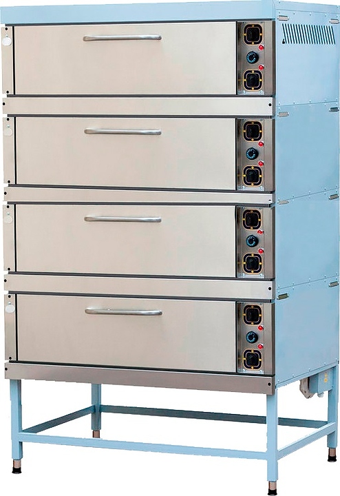 Шкаф пекарский Онега ШПЭНМр-4 П с парогенератором (фронт и двери из нерж. стали)