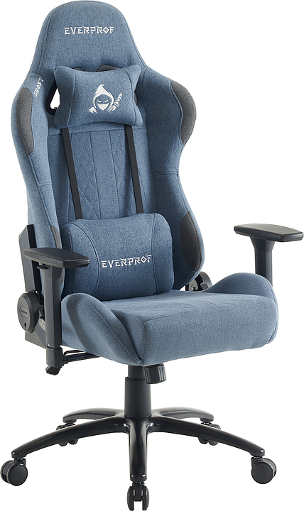 Кресло геймерское Everprof Ghost (ткань) синее