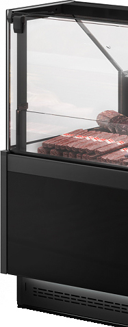 Боковина левая для витрины Dazzl Galaxy 080 со стеклопакетом, закрытый модуль