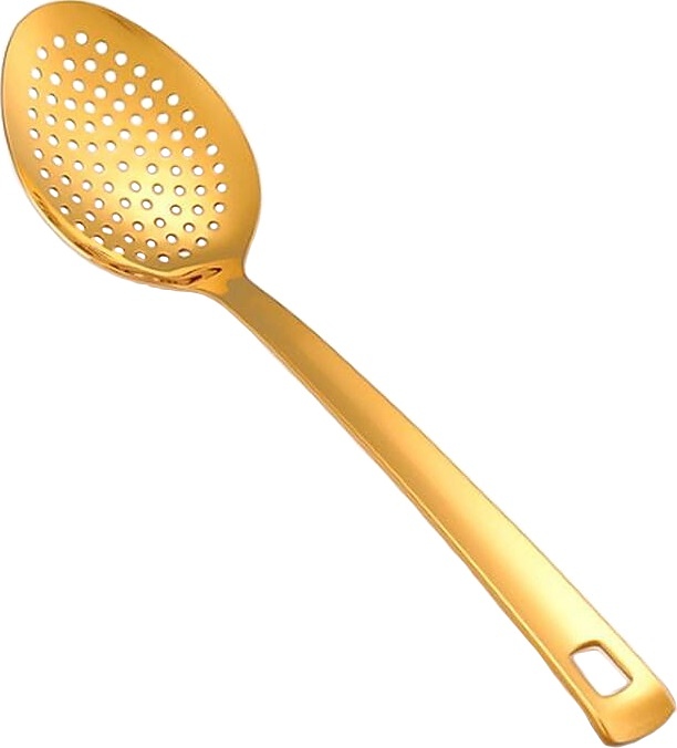 Ложка гарнирная P.L. Proff Cuisine EBUA-04G/ DJENI Oval Tip l=27 см перфорированная (нерж. cталь с PVD покрытием) золото