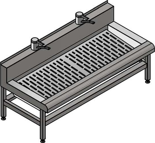 Мойка техническая Oceanus 6-005.2 1200x528x550 мм (нерж. сталь)
