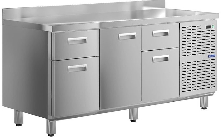 Стол холодильный KAYMAN КСХ-414/70 (1 дверь, 4 ящика)