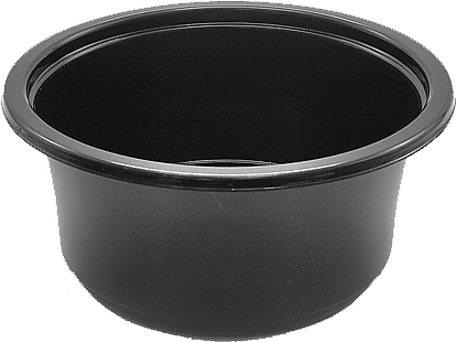Лоток круглый для запайщика Георг Полимер ПП HOT D=137 H=62 черный (672 шт/кор)