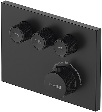 Смеситель для ванны и душа термостатический Wasserkraft Elbe 7400 7458 Thermo черный