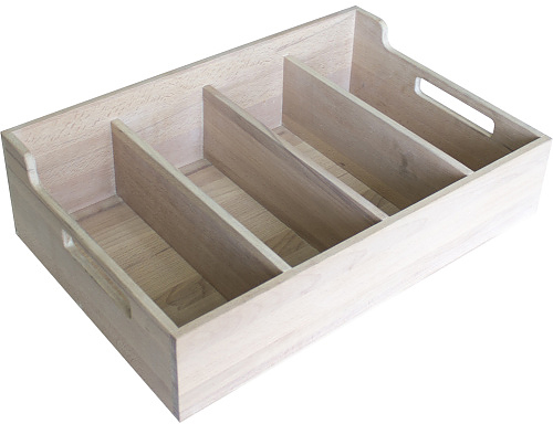 Ящик для столовых приборов ПищТех 485х314х130 бук, иней