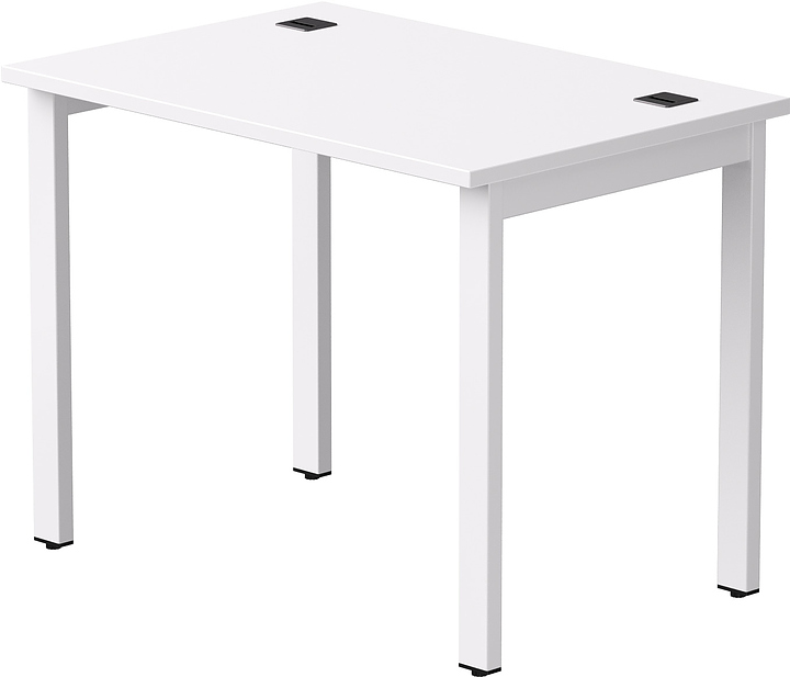 Стол офисный Everprof EVO 980х670х755 мм (ЛДСП / металл) белый / белый