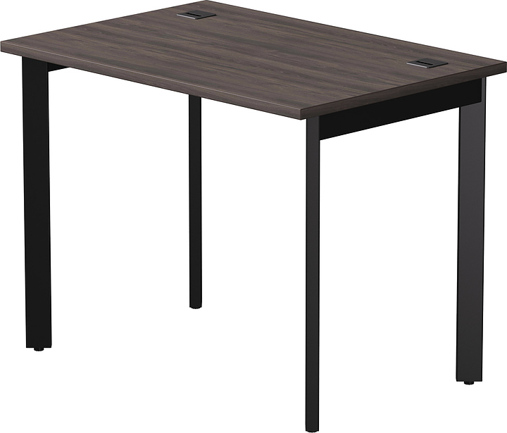 Стол офисный Everprof EVO 980х670х755 мм (ЛДСП / металл) опоры 45гр, дуб пасадена / черный