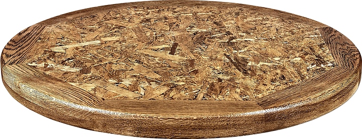 Столешница Sheffilton SHT-TT 80 (дуб / ОСП) круглая брашированный коричневый дуб