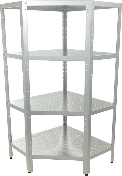 Стеллаж кухонный КОБОР СКПУ-3/4-100/90 (высота 1800)