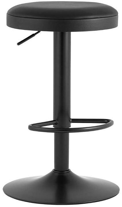 Стул барный Stool Group Бри NS, черный PU, черная ножка