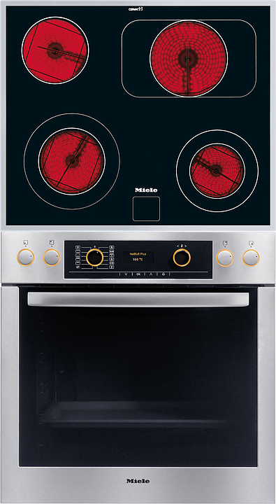 Встраиваемый зависимый комплект Miele H 5361 E сталь + KM 6061