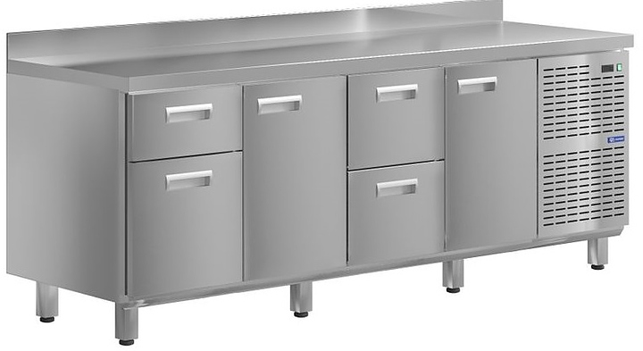 Стол холодильный KAYMAN КСХ-4121/60 (2 двери, 4 ящика)