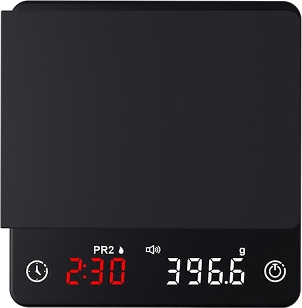 Весы бариста аккумуляторные P.L. Barbossa S0624 9,6х10,1 см h=2 см (0,1-2000 г, USB зарядка) черные