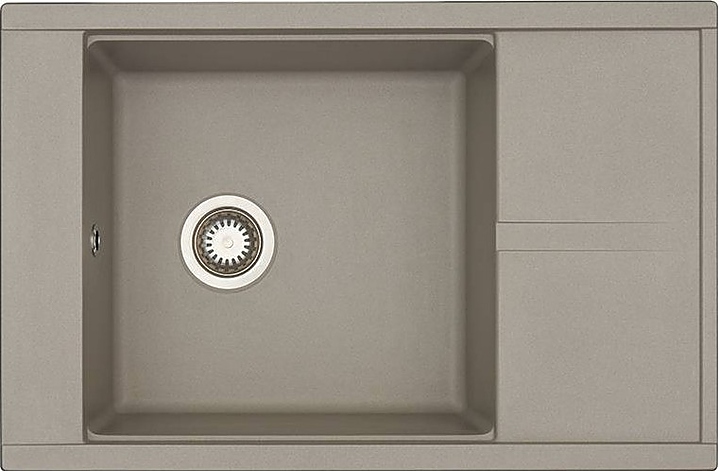 Кухонная мойка AQUATON Делия 1A715132DE250 78 серый шёлк