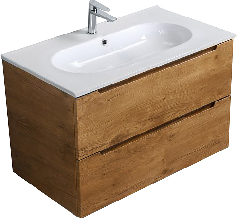 Тумба с раковиной BelBagno ETNA-800-2C-SO-RN-P + LOV-800-LVB дерево