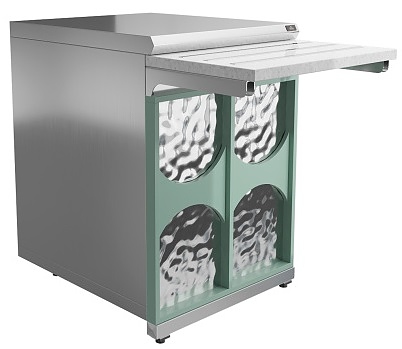 Прилавок нейтральный Luxstahl ПН-600 Premium Mirror (Зеркало)