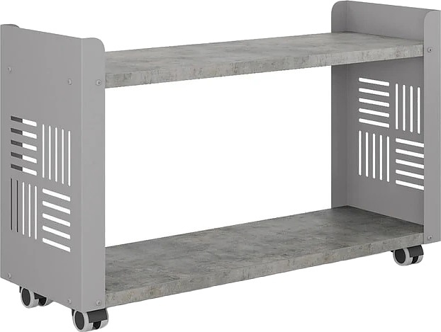 Стеллаж мобильный КОБОР SМ2-90/30 aluminum/chicago