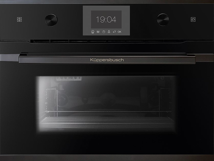 Духовой шкаф с паром Kuppersbusch CD 6350.0 S6 Black Steel 2300 Вт 43 л 595х559х455 мм черный