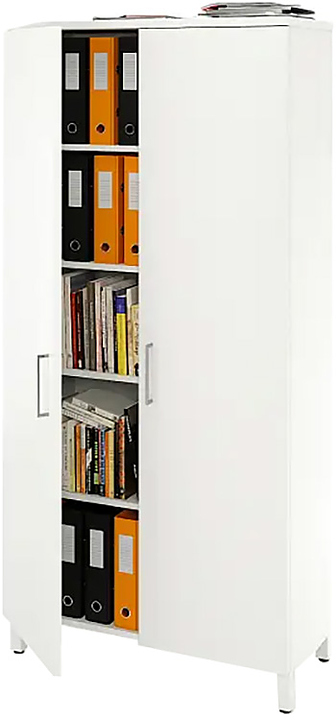 Шкаф для документов ZAMM 5 полок, 2 двери МК 414 90х41,4х190 см белый