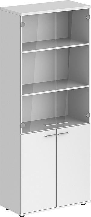 Шкаф для документов NORDEN Sigma SG.801.WH.WH.GL