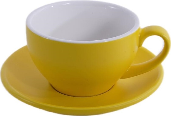Чайная пара P.L. Barbossa Barista S0120-250-matte yellow 300 мл (фарфор) желтая матовая