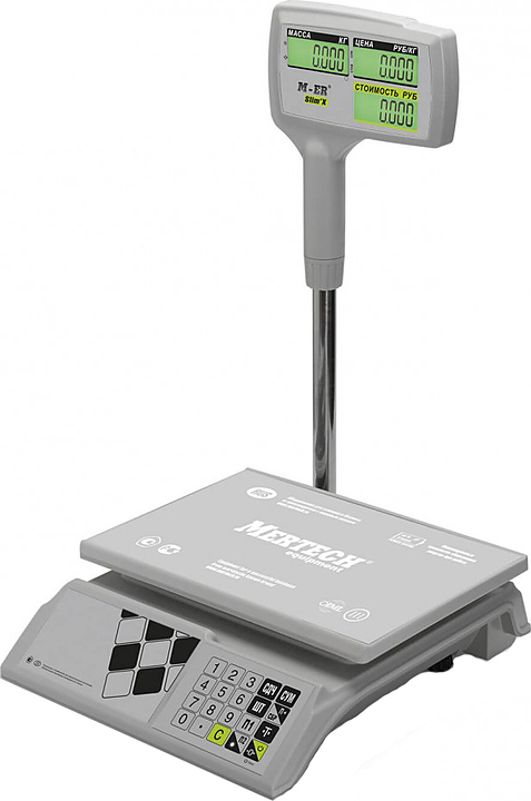 Весы настольные Mertech M-ER 326 ACPX-15.2 "Slim'X" LCD Белые