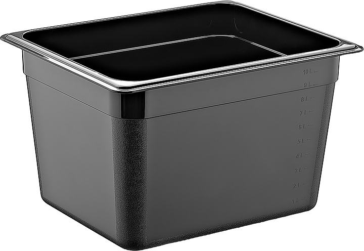 Гастроемкость Gastroplast GNPP-12200/B GN 1/2-200 (325х265х200) 11 л полипропилен черная