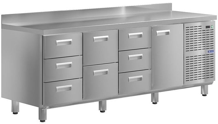 Стол холодильный KAYMAN КСХ-3231/70 (1 дверь, 8 ящиков)