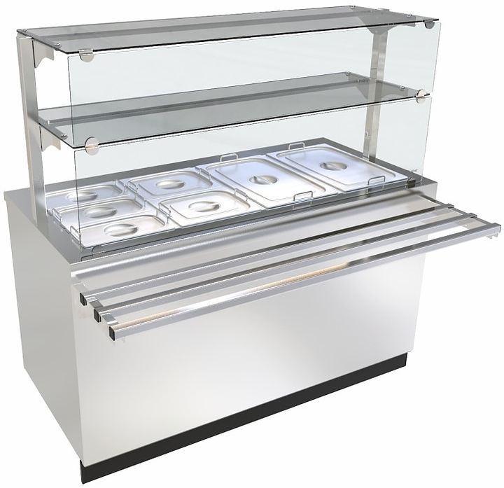 Прилавок-мармит Abat ЭМК-70Е-03 для вторых блюд нерж.