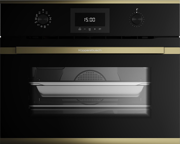 Духовой шкаф с паром Kuppersbusch CBD 6340.0 S4 Gold 3200 Вт 44 л 595х559х455 мм черный