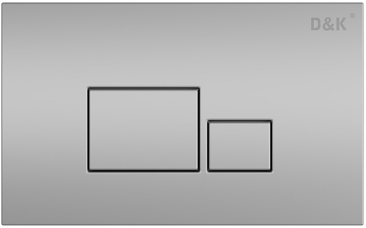 Кнопка смыва D&K Quadro DB1519002 универсальная, матовый хром