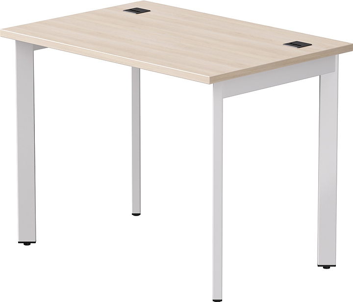 Стол офисный Everprof EVO 980х670х755 мм (ЛДСП / металл) опоры 45гр, дуб соната / белый