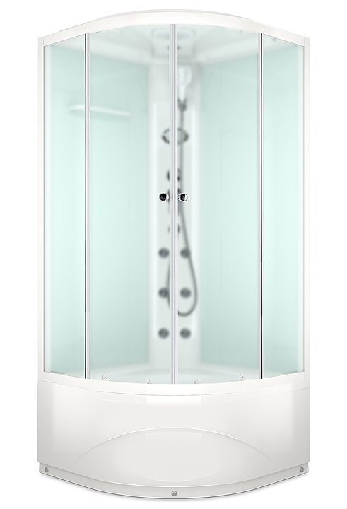Душевая кабина с гидромассажем и блоком управления Domani-Spa Delight 110 high DS01D110HWM10 100х100 см