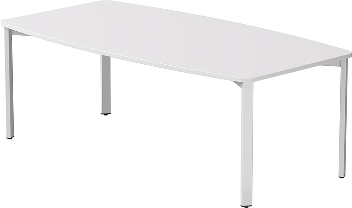Стол переговорный Everprof EVO 2100х1100x755 мм (ЛДСП / металл) белый / белый