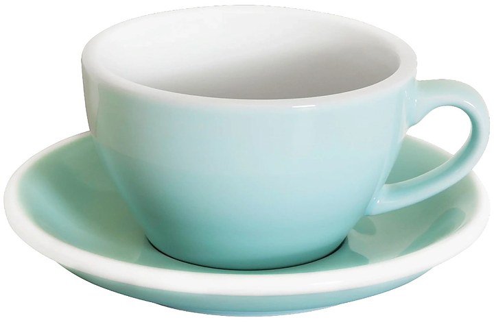 Кофейная пара Loveramics Egg Latte&Cappuccino Cup C088-100BBL/C088-18BBL 250 мл, голубой (river blue)