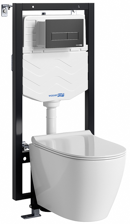 Система инсталляции с унитазом Wasserkraft Vils 56TLT.010.ME.MB03.H002 черный матовый