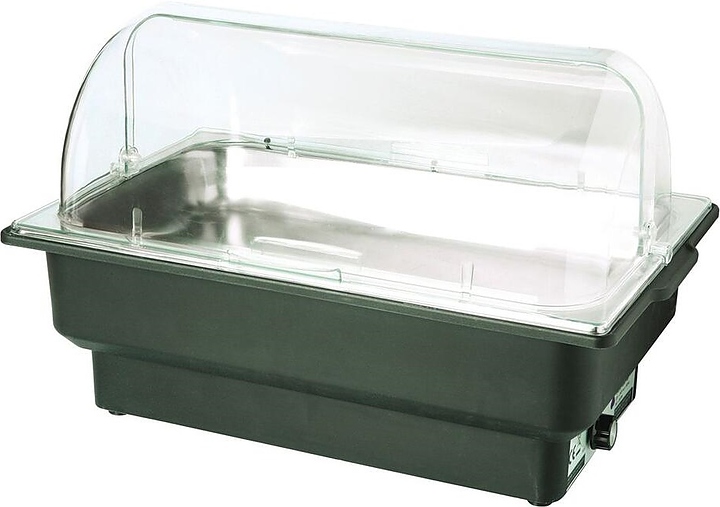 Мармит электрический P.L. Proff Cuisine Sunnex EcoCater X88187-1 с емкостью 13,5 л GN1/1 h=100 мм (металл) и крышкой Roll-top (поликарбонат)