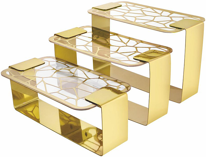 Подставка фуршетная P.L. Proff Cuisine Hotelware FRR 4701 G 37,5х20,5 см h 26 см + блюдо акрил