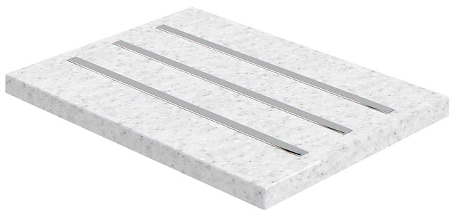 Столешница под подносы для линии раздачи Luxstahl LG Hi-Macs серия S и G 600 мм